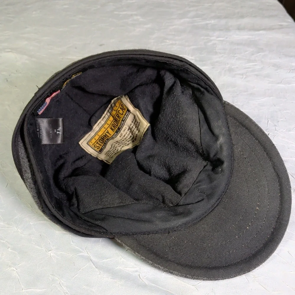 Stormy Kromer Original Kromer Cap Mens Size 7 3/8 Wool Hat Ear Flap Gray
